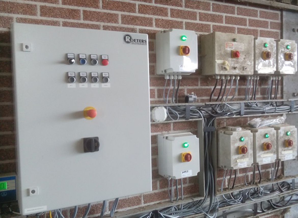 panel de control para robot de alimentación